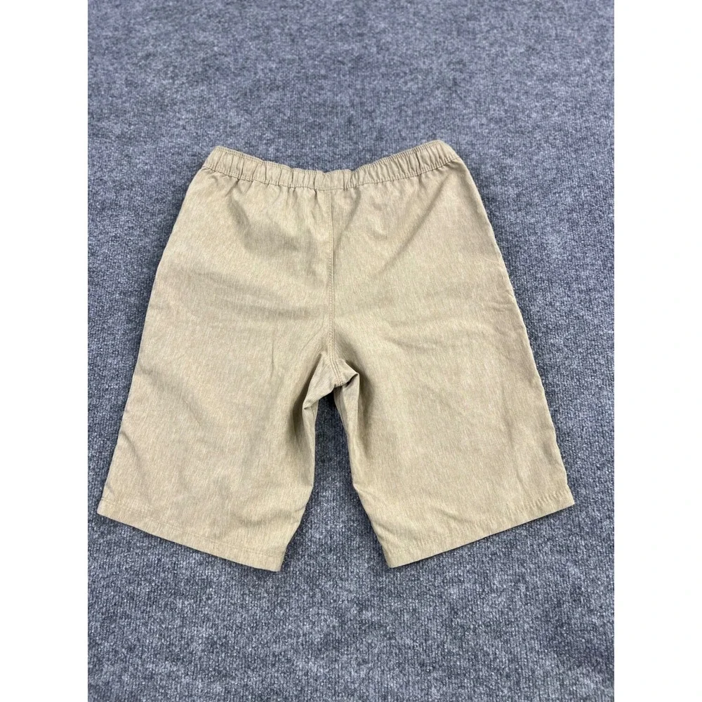 Hurley Mens XL Tan Heathered Hybrid Board Shorts Elastic Waist Swim Trunks